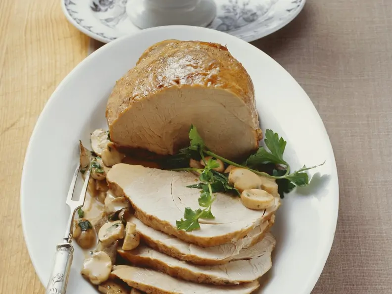 Jägerbraten mit sahniger Pilzsoße