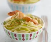 Pasta mit Kokos-Garnelen-Soße