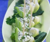 Kohlrabi mit pikanter Käsecreme