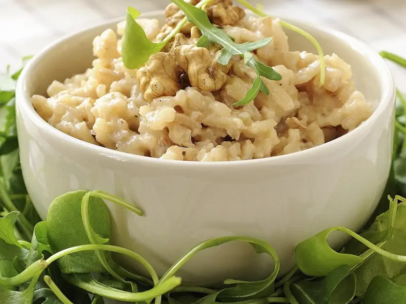 Risotto mit Blauschimmelkäse und Walnüssen