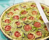 Bärlauch-Quiche mit Tomaten