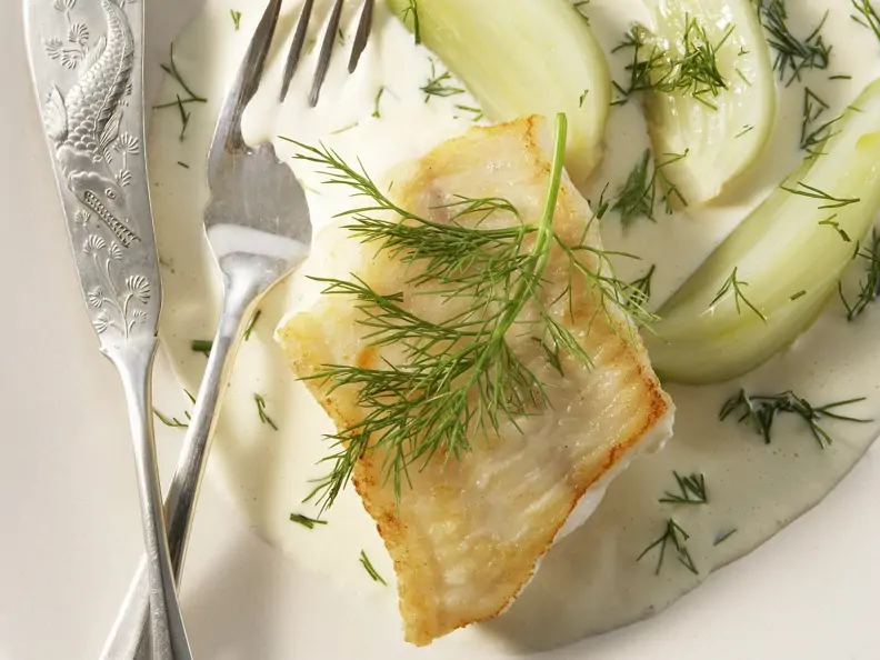 Schellfisch mit Fenchel in Anislikörsoße