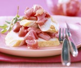 Hähnchensalat mit Rhabarber