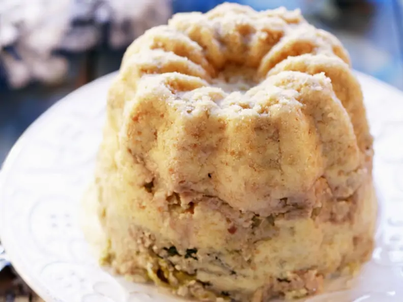 Herzhafter Pudding mit Kohl