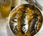 Kartoffelgratin mit Makrelen