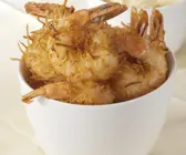 Garnelen im Kokosteig gebacken dazu Zitronendip