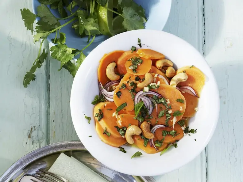 Süßkartoffel-Cashew-Salat