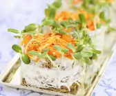 Sandwich-Canapes mit Ringelblumen