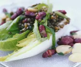 Salat mit Linsen und Bohnen