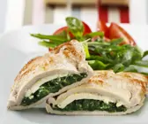 Kalbsschnitzel mit Spinat-Schafskäse-Füllung