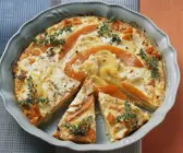 Kartoffelgratin mit Kürbis und Feta