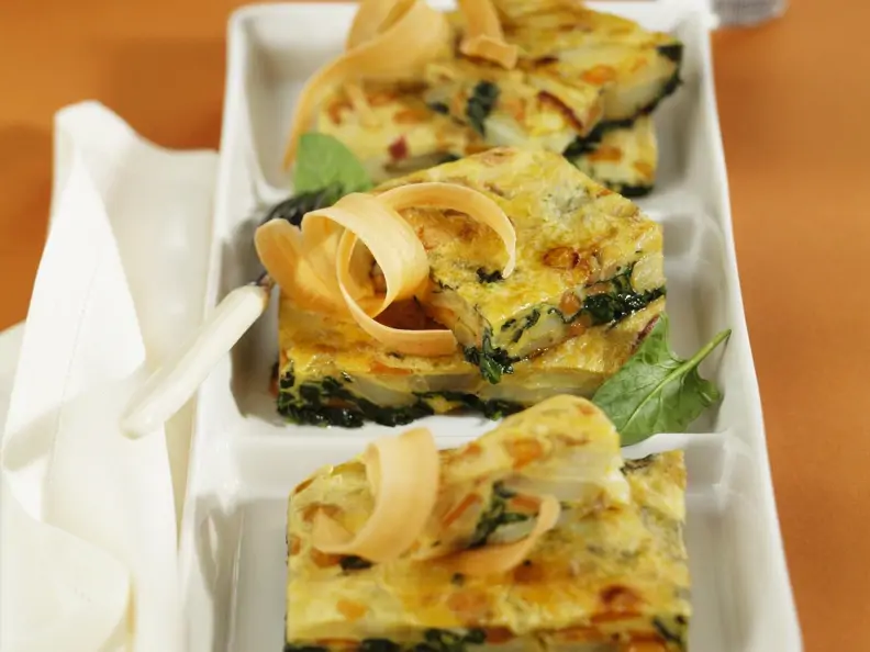 Kartoffeltortilla mit Spinat