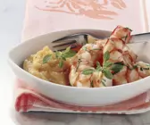 Große Garnelen mit Sardellencreme