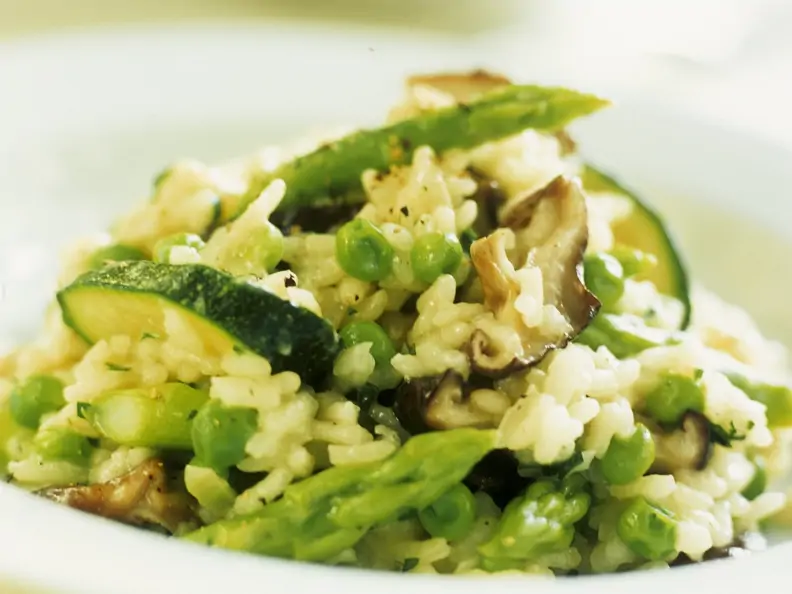 Risotto mit Zucchini und Spargel