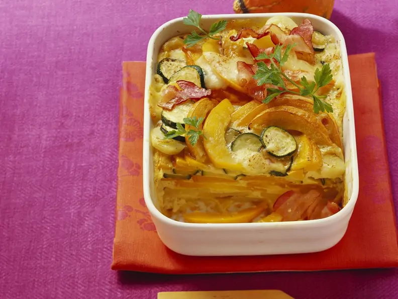 Kartoffel-Kürbis-Gratin
