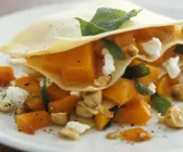 Kürbis-Lasagne mit Ziegenkäse