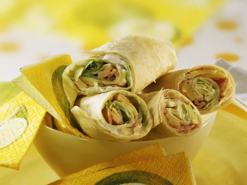 Schinken-Käse-Wraps