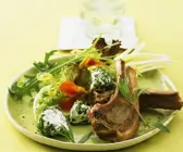 Lammchops mit Frischkäse