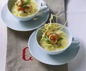 Cremige Kartoffelsuppe mit Jakobsmuscheln