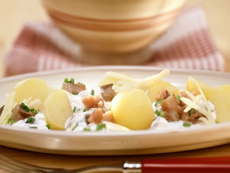 Kartoffeln mit Sahnematjes