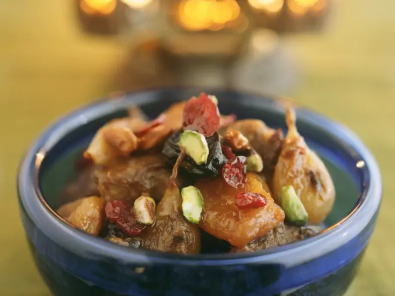 Lammragout mit Früchten nach marokkanischer Art