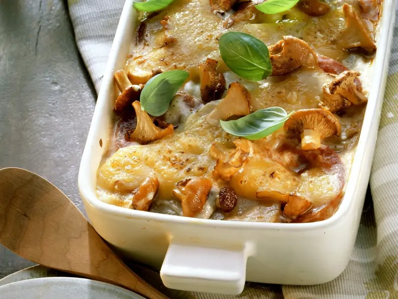 Kartoffel-Lasagne mit Pilzen