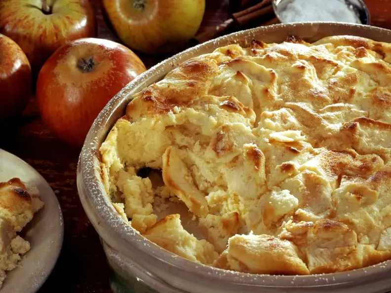 Quarkgratin mit Apfel