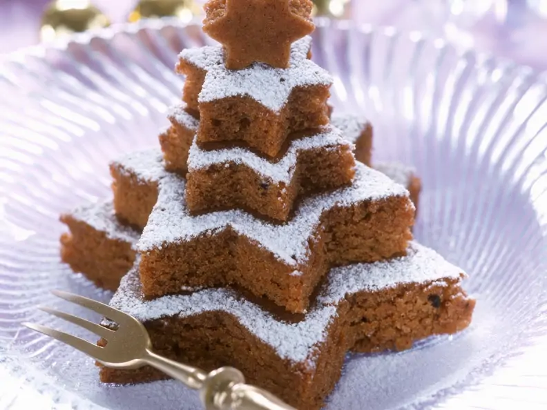 Weihnachtlicher Nuss-Schoko-Kuchen in Sternenform