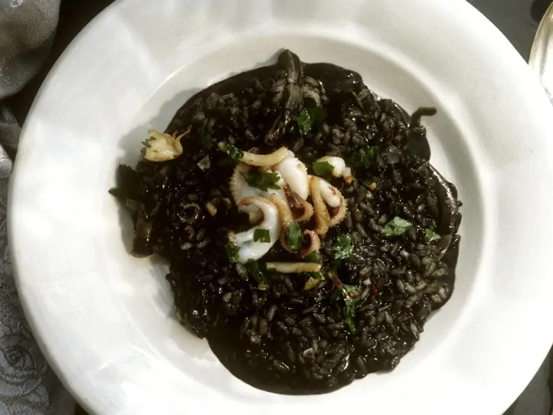Risotto mit Tintenfisch