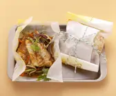 Gebackener Rotbarsch mit Gemüse