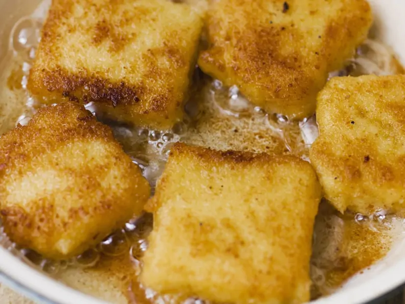 Panierte Grießschnitten