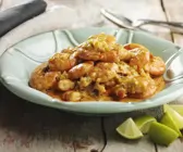 Garnelen mit Currysoße
