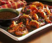 Gegrillte Shrimps mit Sauce