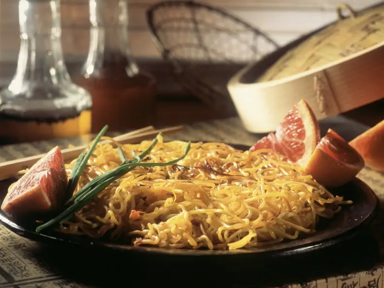 Gebratene Spaghetti