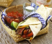 Steak-Fajita mit Salsa