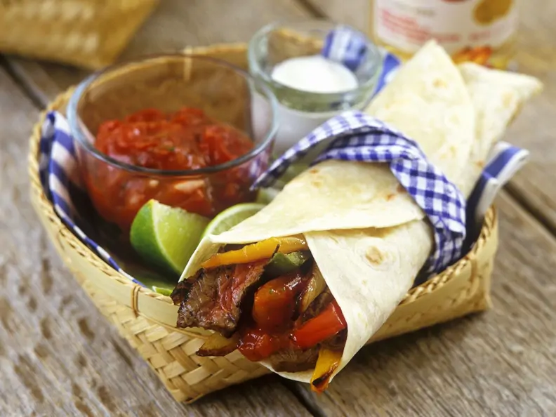 Steak-Fajita mit Salsa