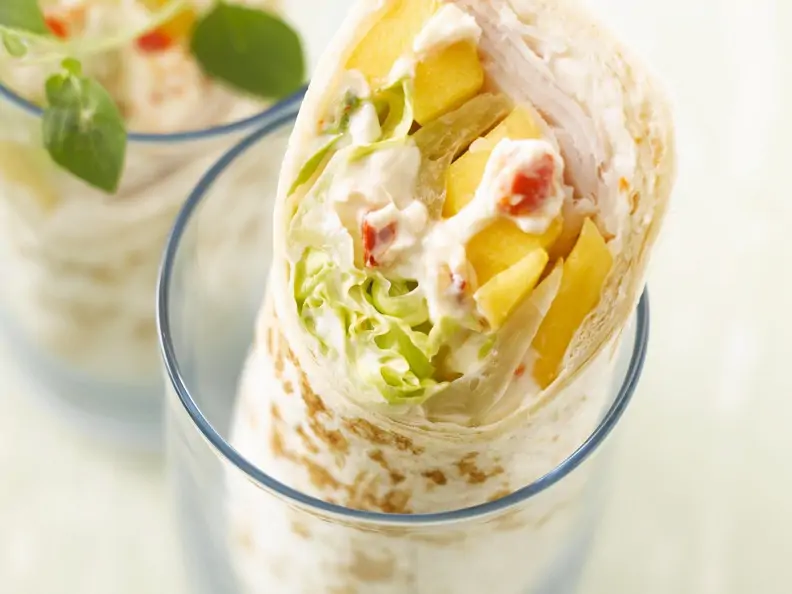 Puten-Gemüse-Wraps