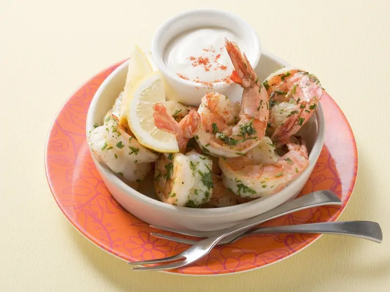 Shrimps mit Aioli