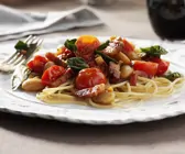 Pasta mit Gemüse und Pancetta