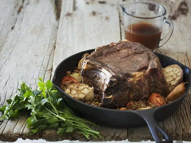 Rindfleisch mit Knoblauch