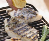 Gegrillte Fischfilets mit Zitrone