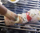Gegrillter Fischspieß
