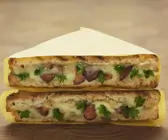 Gegrillte Toasts mit Pfifferlingen und Käse