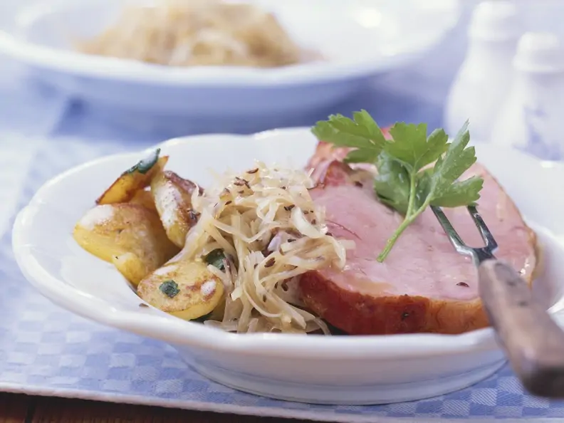 Kassler mit Bayrischkraut