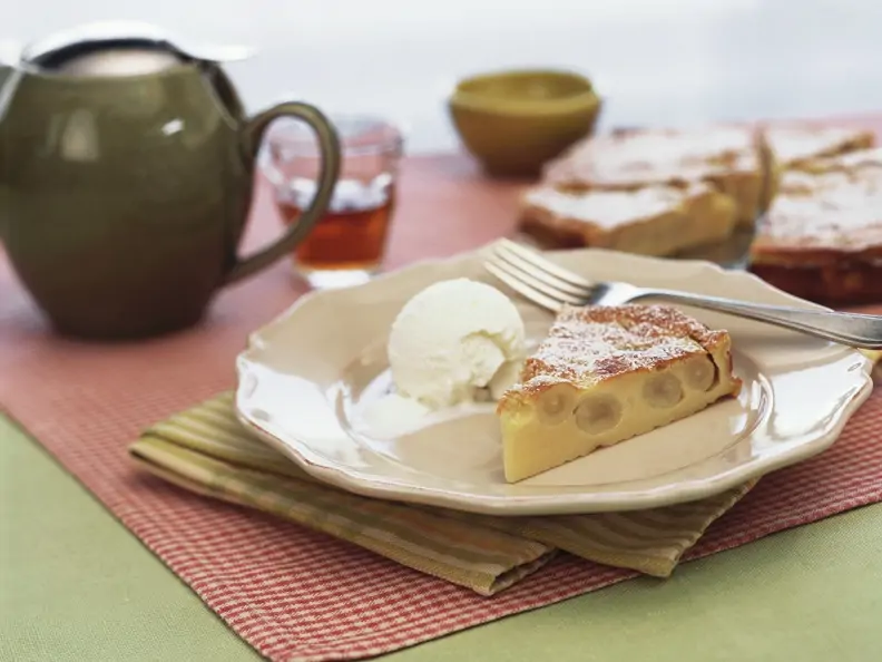 Käsekuchen mit Trauben