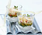 Sprossen-Gemüse-Salat mit Zaziki