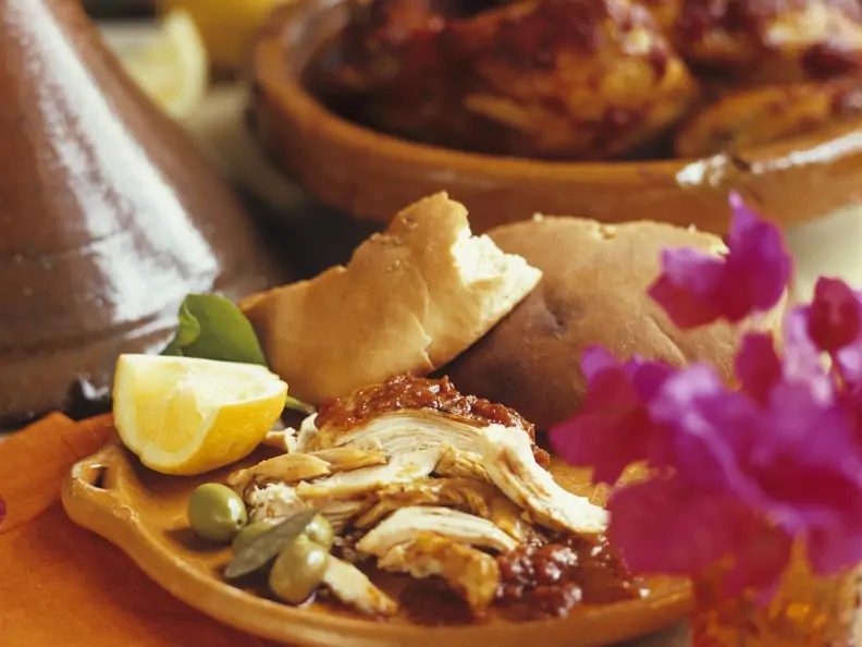 Hähnchen aus der Tajine mit Tomatenmarmelade
