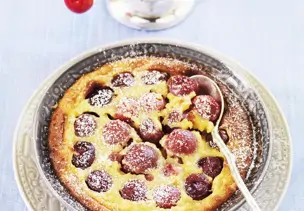 Quarkauflauf mit Kirschen