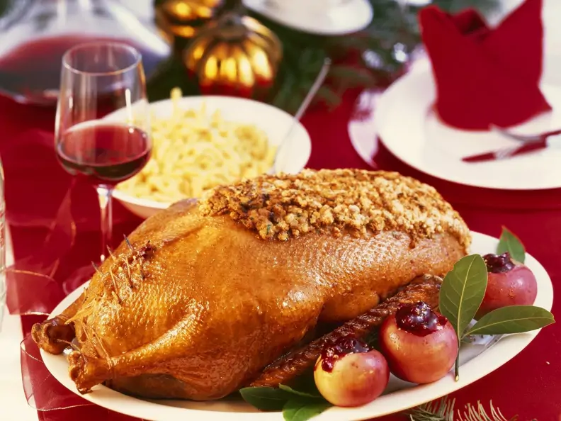 Knusprige gebratene Gans