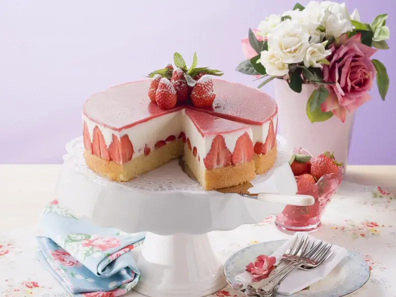 Erdbeertorte mit Joghurtcreme